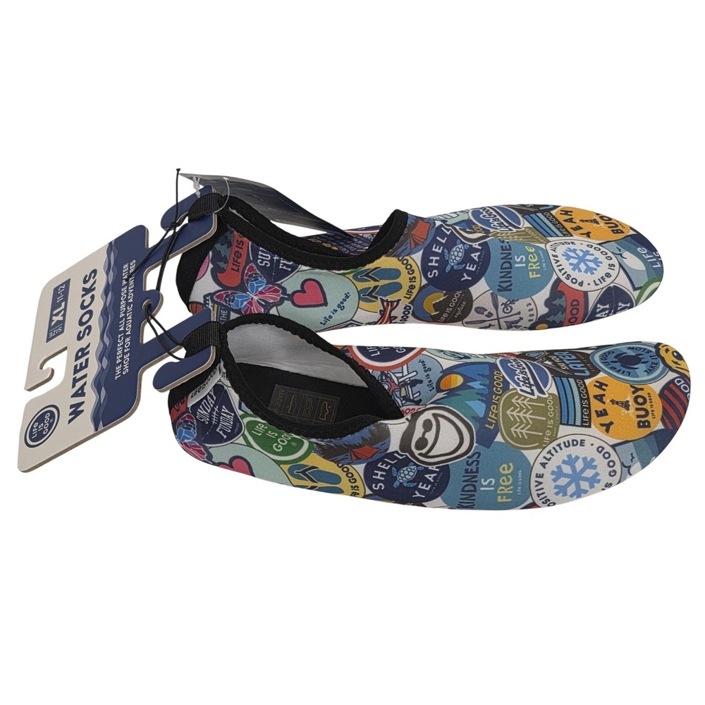 Life is Good Water Socks XL 11-12 Beach Pool Swim Shoes New - Picture 5 of 7